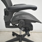 【中古】ハーマンミラー　アーロンチェア　Bサイズ　フル装備　ランバーサポート　肘レバータイプ　ブラック　2026080304【中古オフィス家具】