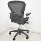 【中古】ハーマンミラー　アーロンチェア　Bサイズ　フル装備　ランバーサポート　ブラック　2026080305【中古オフィス家具】