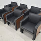 【中古】オカムラ　セフィーロ　応接会議用チェア　６脚セット　革張り　幅620　2026080601【中古オフィス家具】