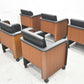 【中古】オカムラ　セフィーロ　応接会議用チェア　６脚セット　革張り　幅620　2026080601【中古オフィス家具】