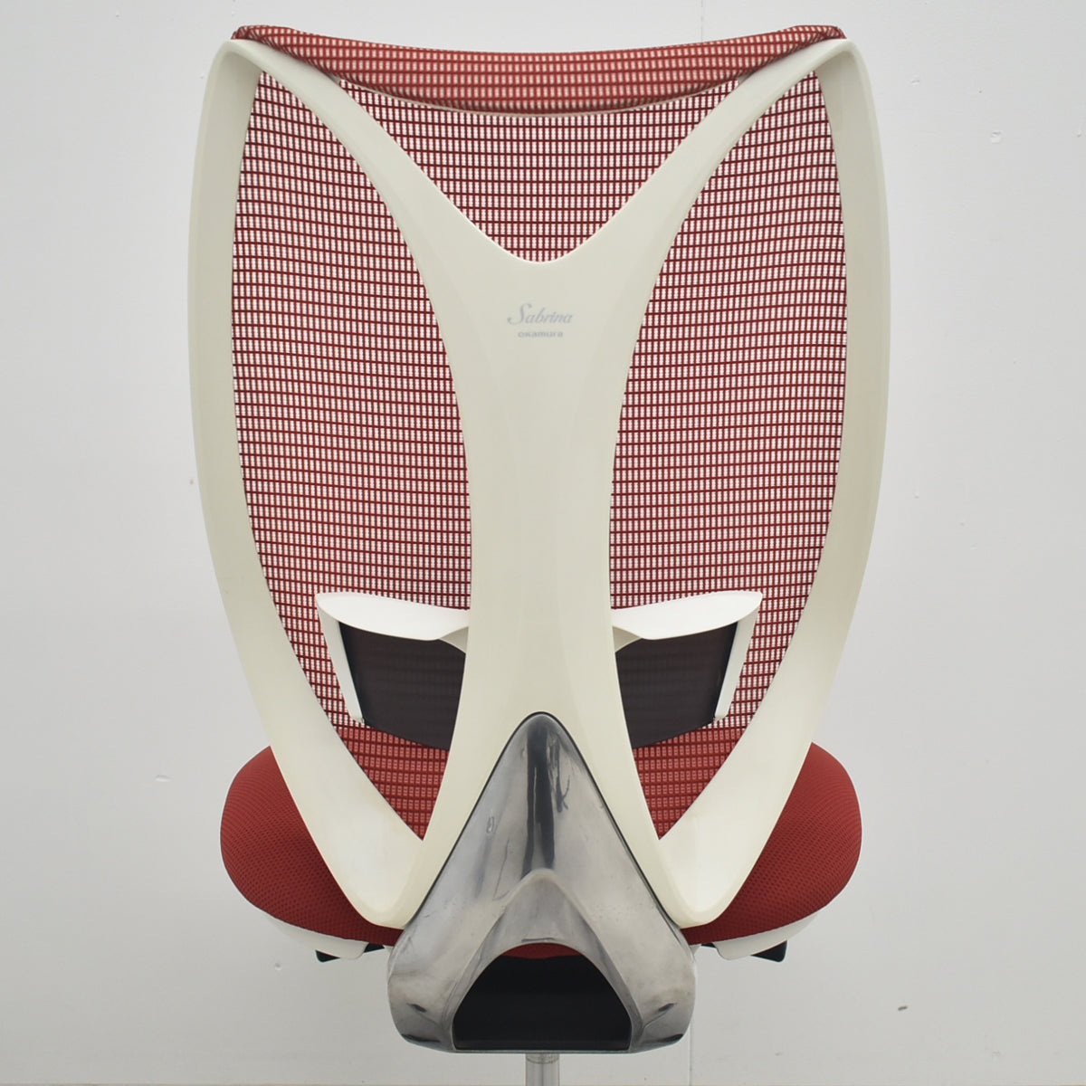 【中古】オカムラ　サブリナ　ランバーサポート　前傾機能付　ポリッシュ　肘なし　レッド　2026081801【中古オフィス家具】