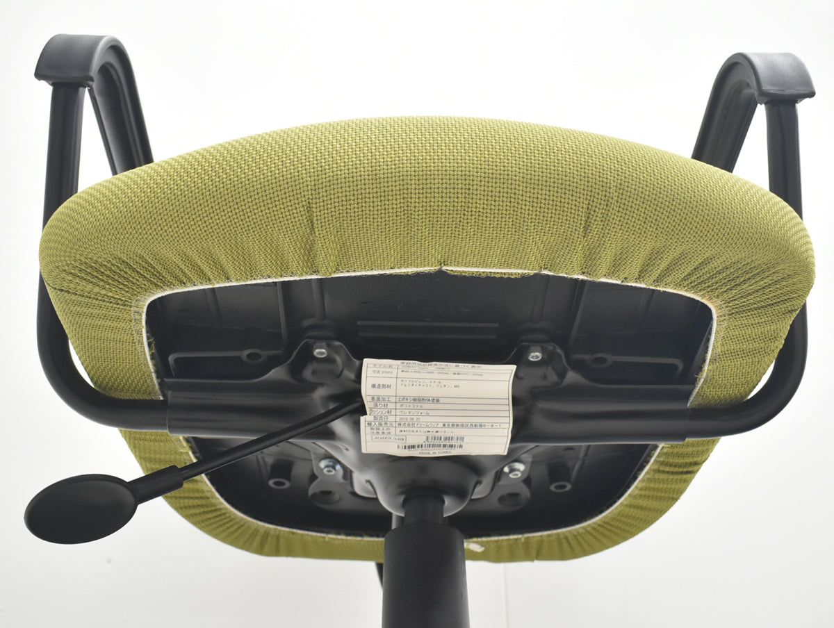 【中古】デュオレスト　コンフィー　DR-260　固定肘　グリーン　2026082001【中古オフィス家具】