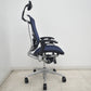 【中古】オカムラ　コンテッサ　ヘッドレスト　可動肘（肘パッド新品）ランバーサポート　ダークブルー　2026082003【中古オフィス家具】