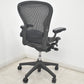 【中古】ハーマンミラー　アーロンチェア　Bサイズ　フル装備　ランバーサポート　ブラック　2026082102【中古オフィス家具】