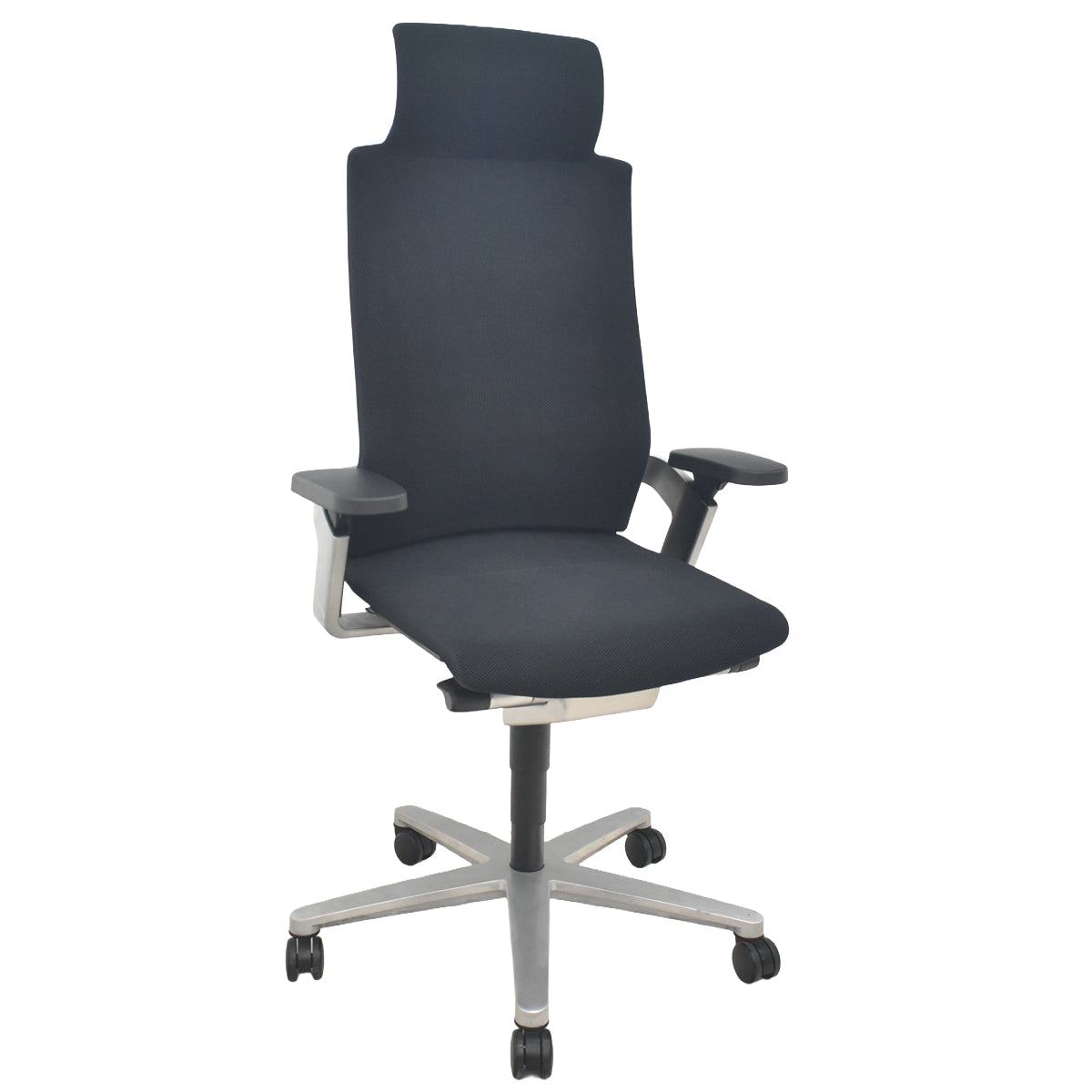 【中古】ウィルクハーン　ON　エクストラハイバック　ヘッドレスト　可動肘　アルミフレーム　ブラック　2026082503【中古オフィス家具】