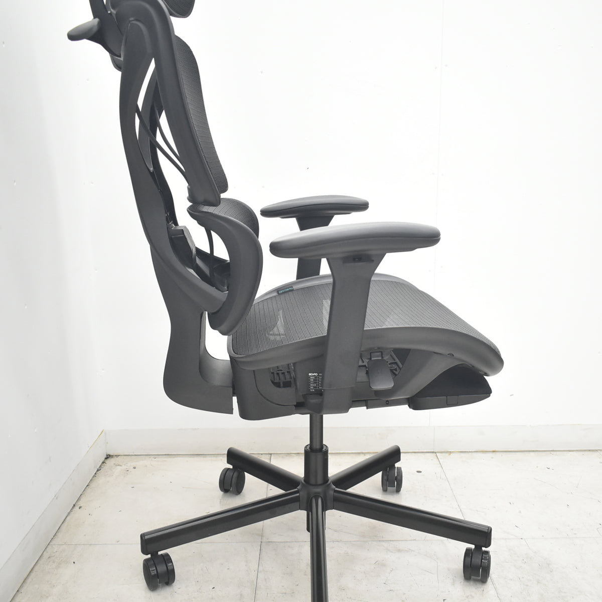 【中古】株式会社COFO（FOS）COFO Chair Pro　ヘッドレスト　フットレスト　ハンガー　ランバーサポート　ウレタンキャスター　ブラック　2026082607【中古オフィス家具】