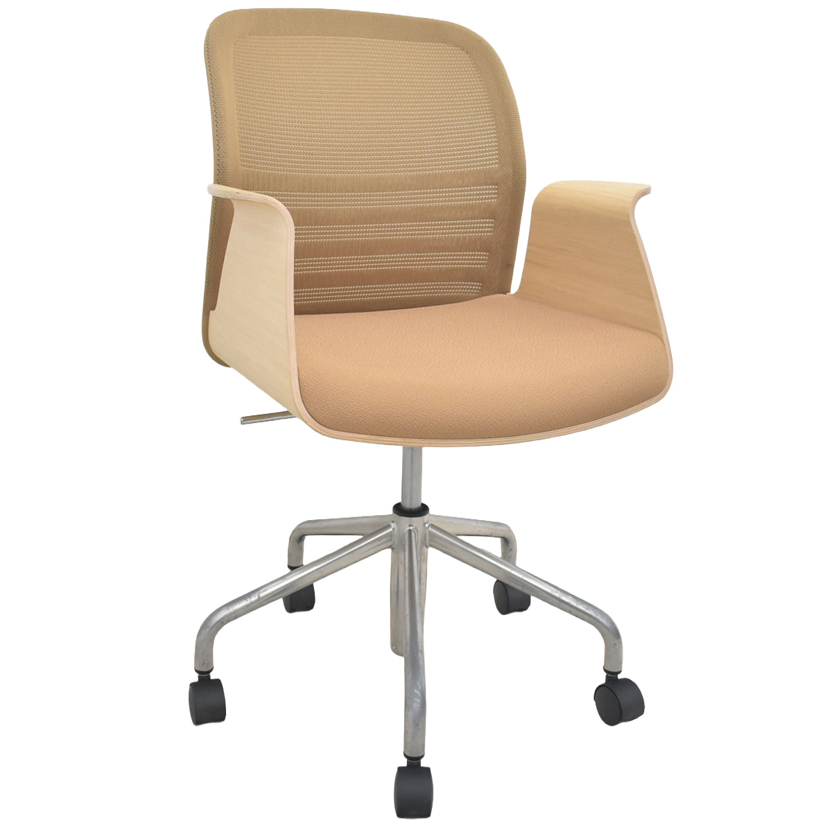 【中古】オカムラ　ペテラ　ウッドシェル　ライトブラウン　2026083102【中古オフィス家具】