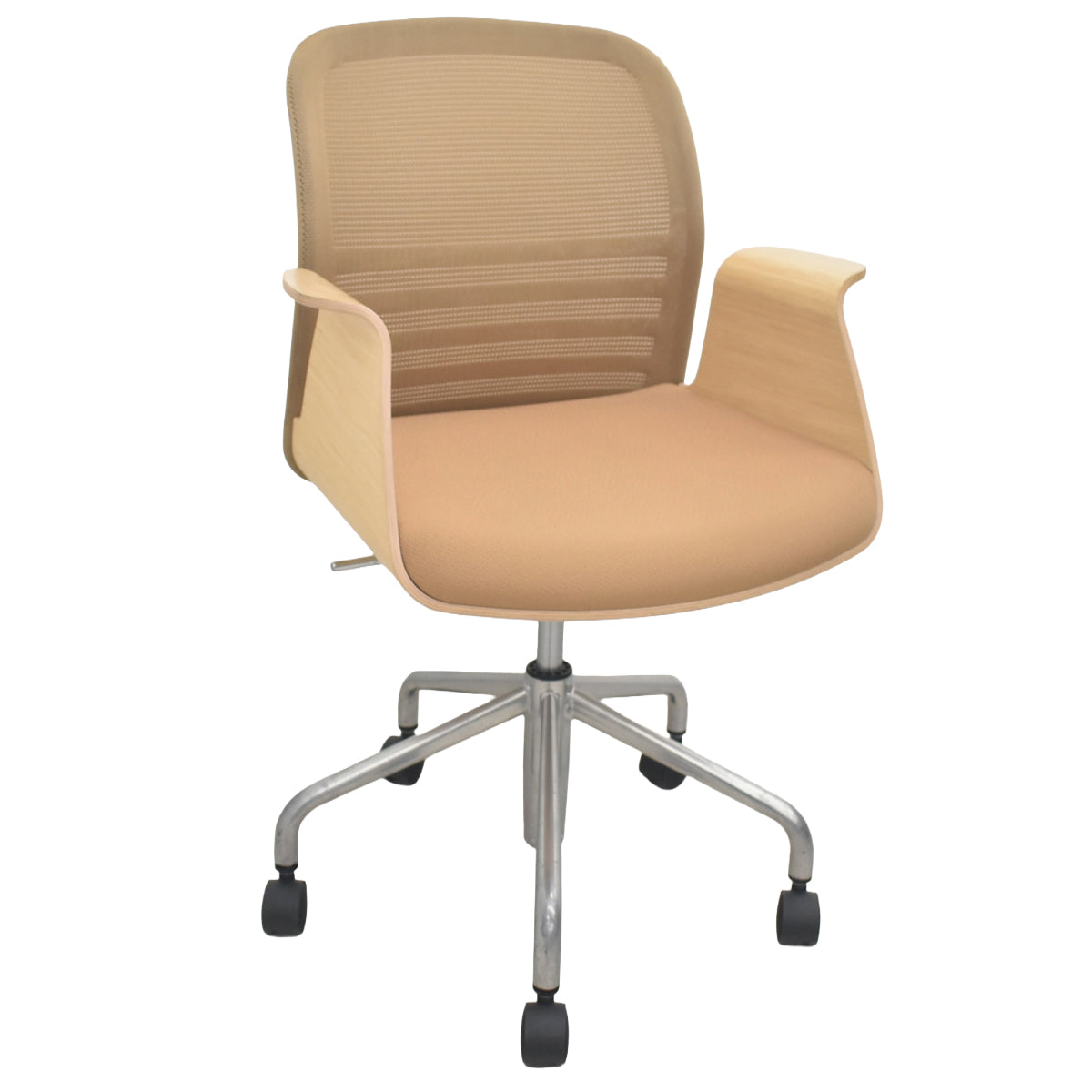 【中古】オカムラ　ペテラ　ウッドシェル　ライトブラウン　2026083105【中古オフィス家具】