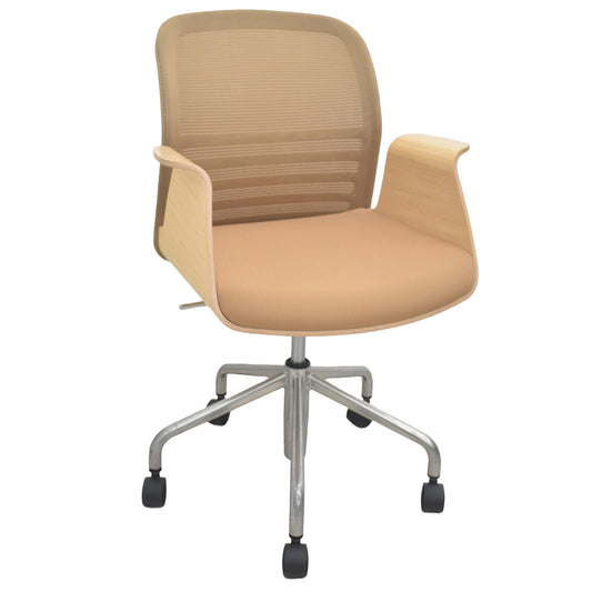 【中古】オカムラ　ペテラ　ウッドシェル　ライトブラウン　2026083105【中古オフィス家具】