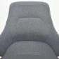 【中古】オカムラ　ライブス　ワークチェア　ロータイプ　木脚　回転タイプ　ダーク脚　2021年製　ダークグレー　2026090701【中古オフィス家具】