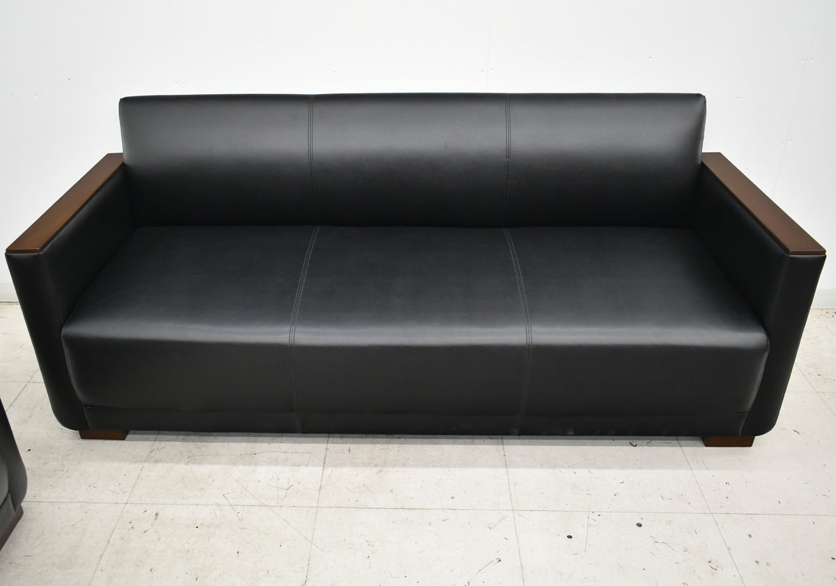 【中古】イトーキ　ALシリーズ＋VCシリーズ　応接７点セット　ブラック　幅1830　2026091402【中古オフィス家具】