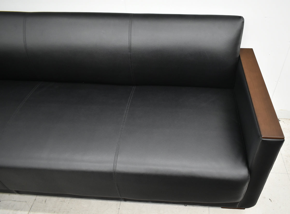 【中古】イトーキ　ALシリーズ＋VCシリーズ　応接７点セット　ブラック　幅1830　2026091402【中古オフィス家具】