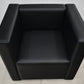 【中古】東洋工芸？＋ライオン事務器　応接４点セット　ブラック　幅1740　2026091403【中古オフィス家具】