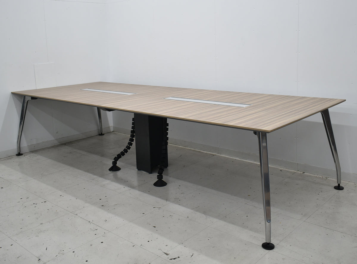【中古】コクヨ　SAIBI　大型会議テーブル　ポリッシュ　配線ダクト付　幅3200　2026091503【中古オフィス家具】