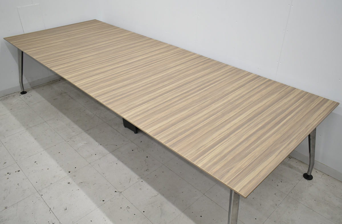 【中古】コクヨ　SAIBI　大型会議テーブル　ポリッシュ　配線ダクト付　幅3200　2026091504【中古オフィス家具】