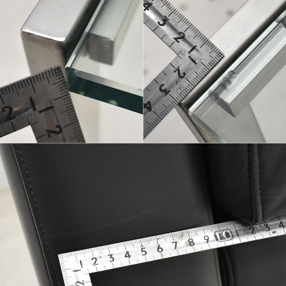 【中古】AIDEC　高級応接４点セット　総革張り　ブラック　幅1950　2026091601【中古オフィス家具】