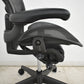 【中古】ハーマンミラー　アーロンチェア　スタンダード　Ｂサイズ　ランバーサポート　昇降ガス新品　ブラック　2026091602【中古オフィス家具】