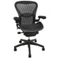 【中古】ハーマンミラー　アーロンチェア　スタンダード　Ｂサイズ　ランバーサポート　昇降ガス新品　ブラック　2026091602【中古オフィス家具】