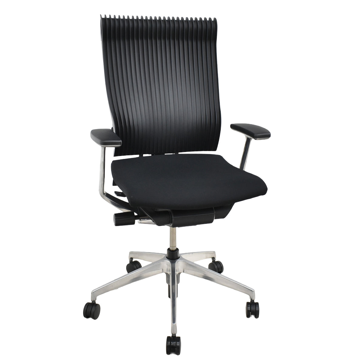 【中古】イトーキ　スピーナ　固定肘　アクティブランバーサポート　エラストマーバック　ポリッシュ　ブラック　2026092502【中古オフィス家具】