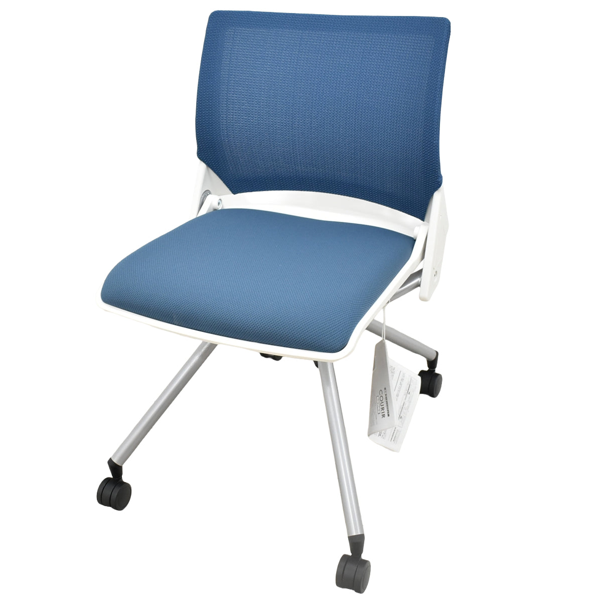 【中古】[新品未使用品]オカムラ　クリール　ネスティングチェア　ミーティングチェア　ナイロンキャスター　シルバー脚　2026093001【中古オフィス家具】