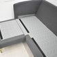 【中古】ボーコンセプト　Osaka　オーサカ　３人掛けカウチソファ（シェーズロング付）布張り　幅2390　2026100701【中古オフィス家具】