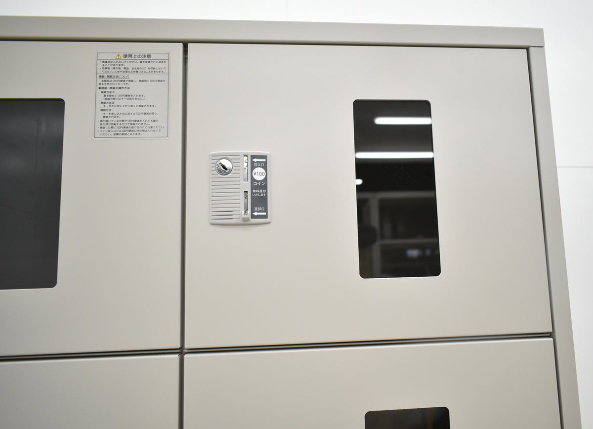 【中古】[新品未使用品]オカムラ　コインロッカー　リターン専用　10人用　窓付　幅840　2026100704【中古オフィス家具】