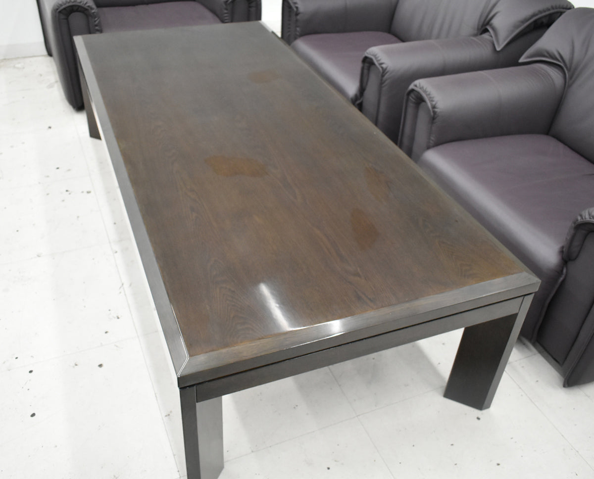 【中古】天童木工　高級応接８点セット　総革張り　2026100801【中古オフィス家具】