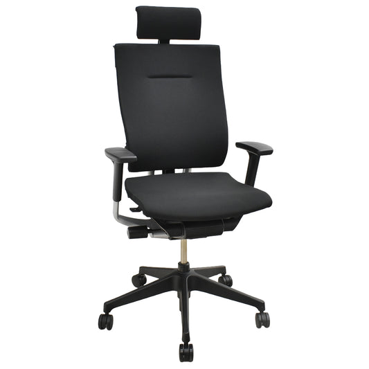 【中古】イトーキ　スピーナ　可動式ヘッドレスト　可動肘　アクティブランバーサポート　2020年製　ハンガー　ブラック　2026101004【中古オフィス家具】