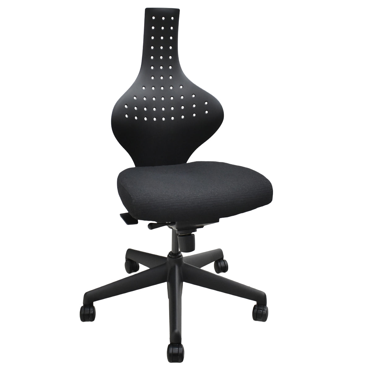 【中古】キールハワー　Jr.　ジュニア　背もたれ上下アジャスト機能　肘なし　ブラック　2026101005【中古オフィス家具】