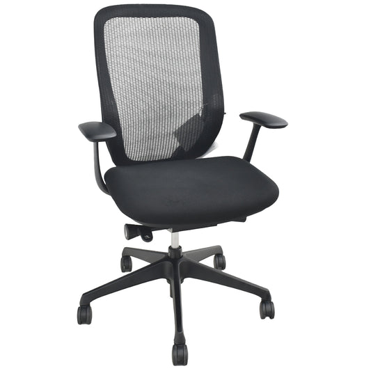 【中古】オカムラ　シルフィー　ハイバック　固定肘　バックカーブアジャスト　前傾機能　ブラック　2026022504【中古オフィス家具】