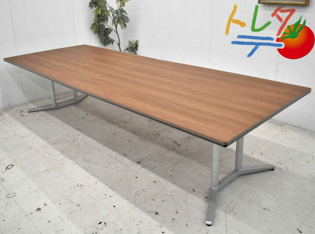 オカムラ　ラティオII　大型会議テーブル　W3200　2022122401【中古オフィス家具】【中古】