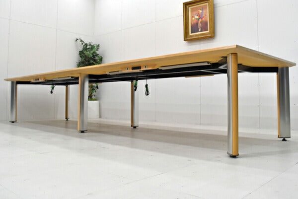 コクヨ　WT-150シリーズ　木製大型会議テーブル　W4000　2016122904【中古オフィス家具】【中古】
