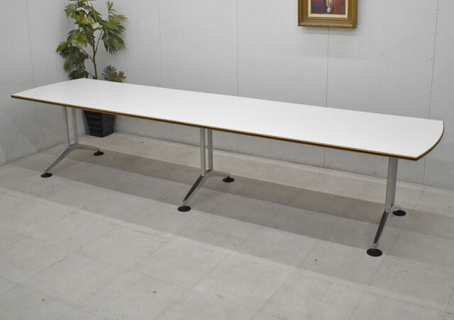 ウィルクハーン　ロゴン　大型会議テーブル　W3600　2020012206【中古オフィス家具】【中古】