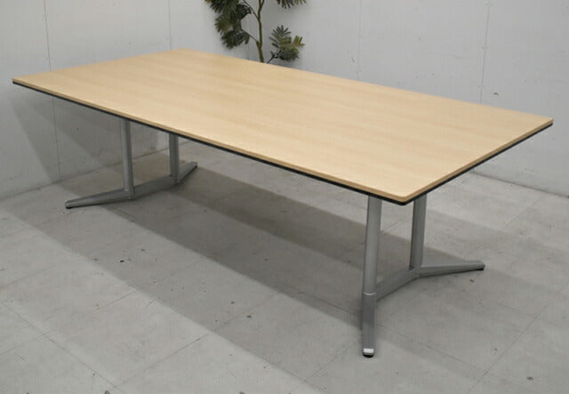 オカムラ　ラティオIIシリーズ　ミーティングテーブル　W2400　2020051508【中古オフィス家具】【中古】